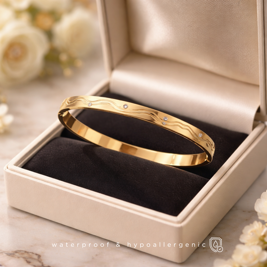 WELNA - Armreif- 18K vergoldet