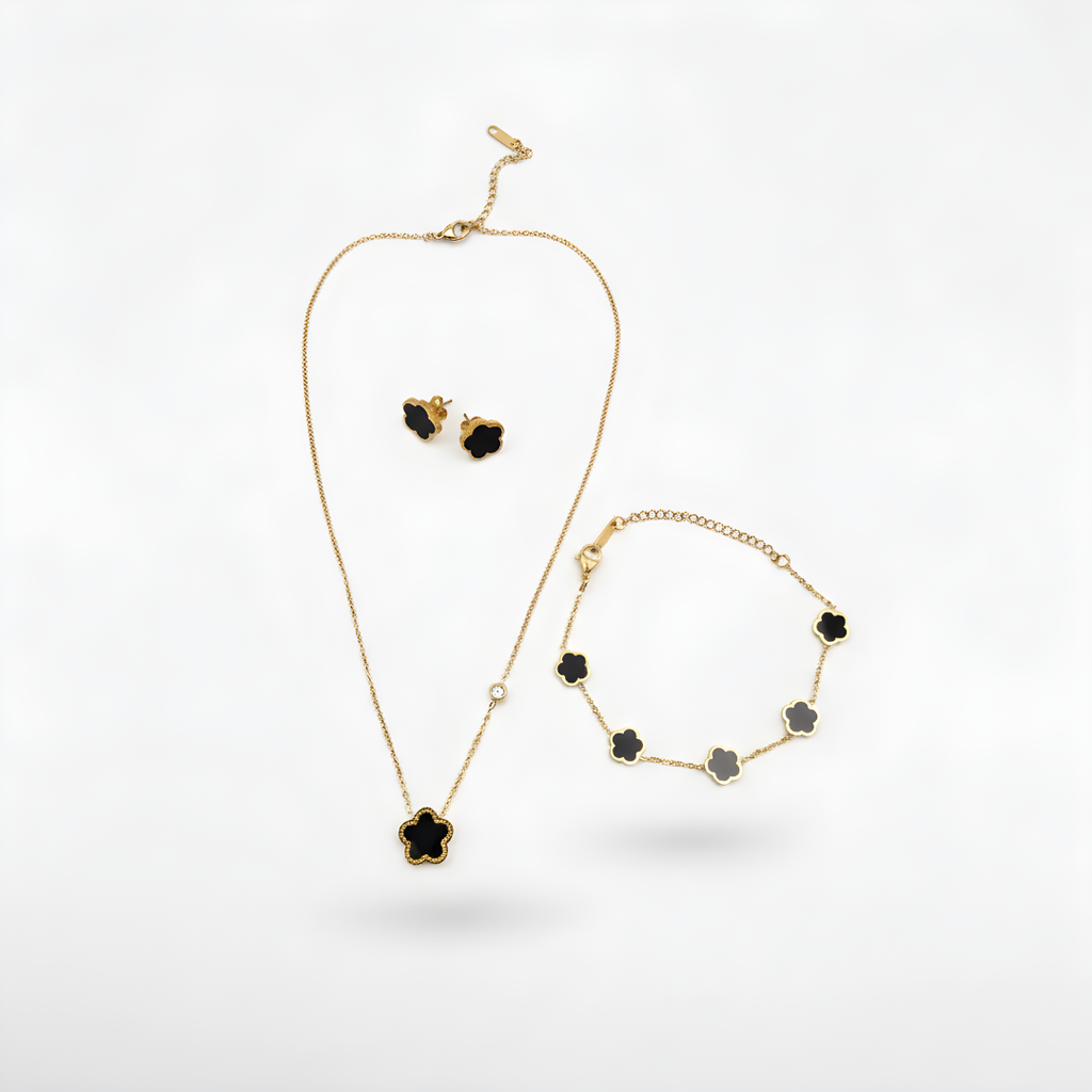 ZEVRA - Schmuckset - Halskette, Ohrringe & Armband