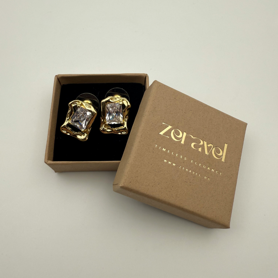 AVIN - Freiform Ohrringe - 18K vergoldet