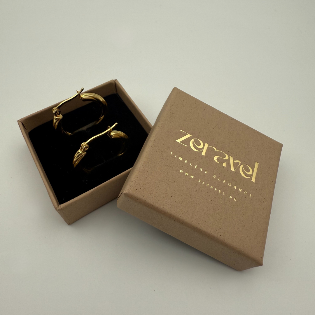 GIRÊ - Gedrehte Creolen – 18K vergoldet