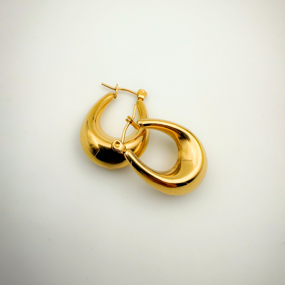 HEYV - Halbmond Creolen - 18K vergoldet
